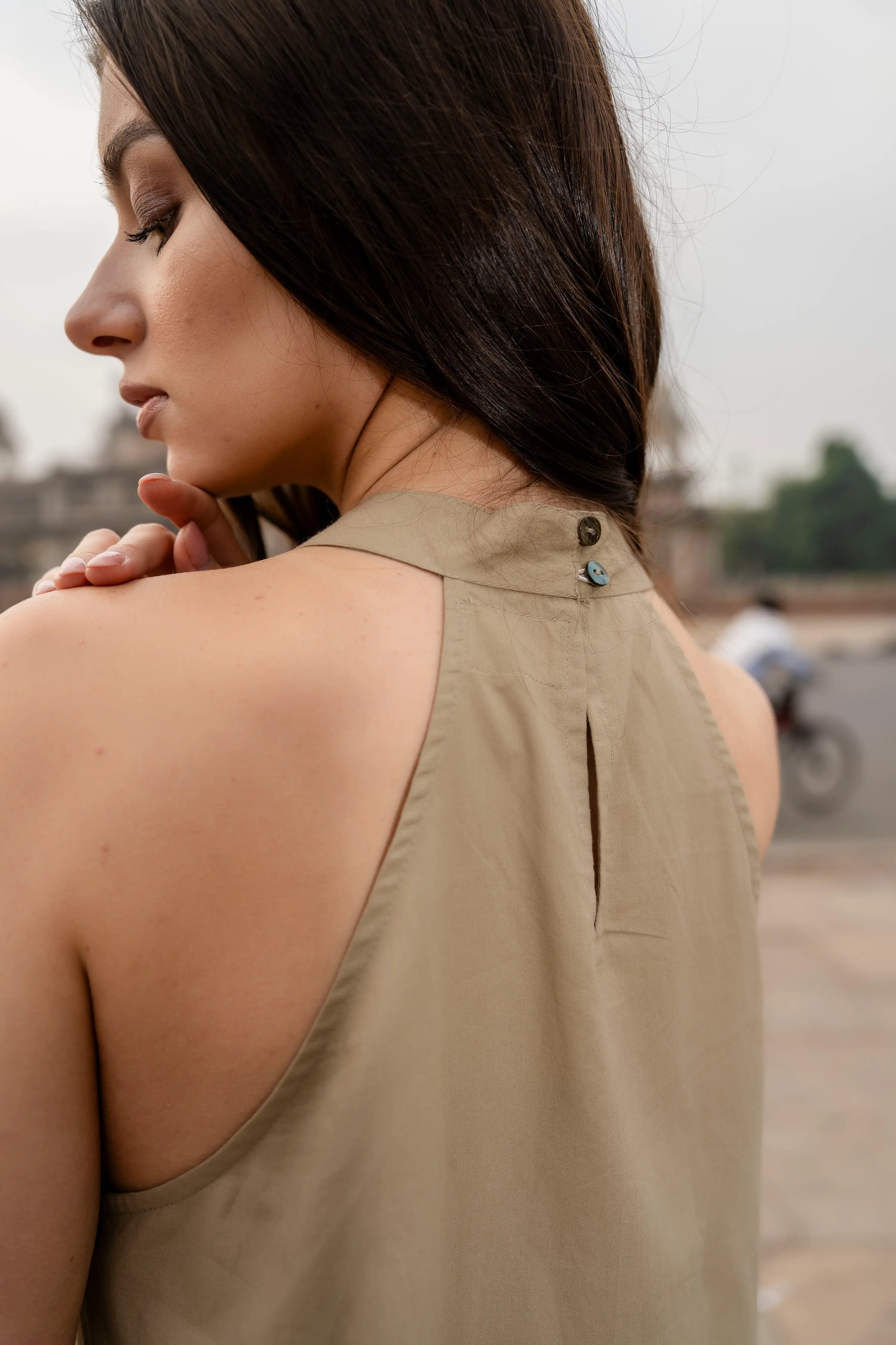 Meadow Olive Dress by Golden Lotus