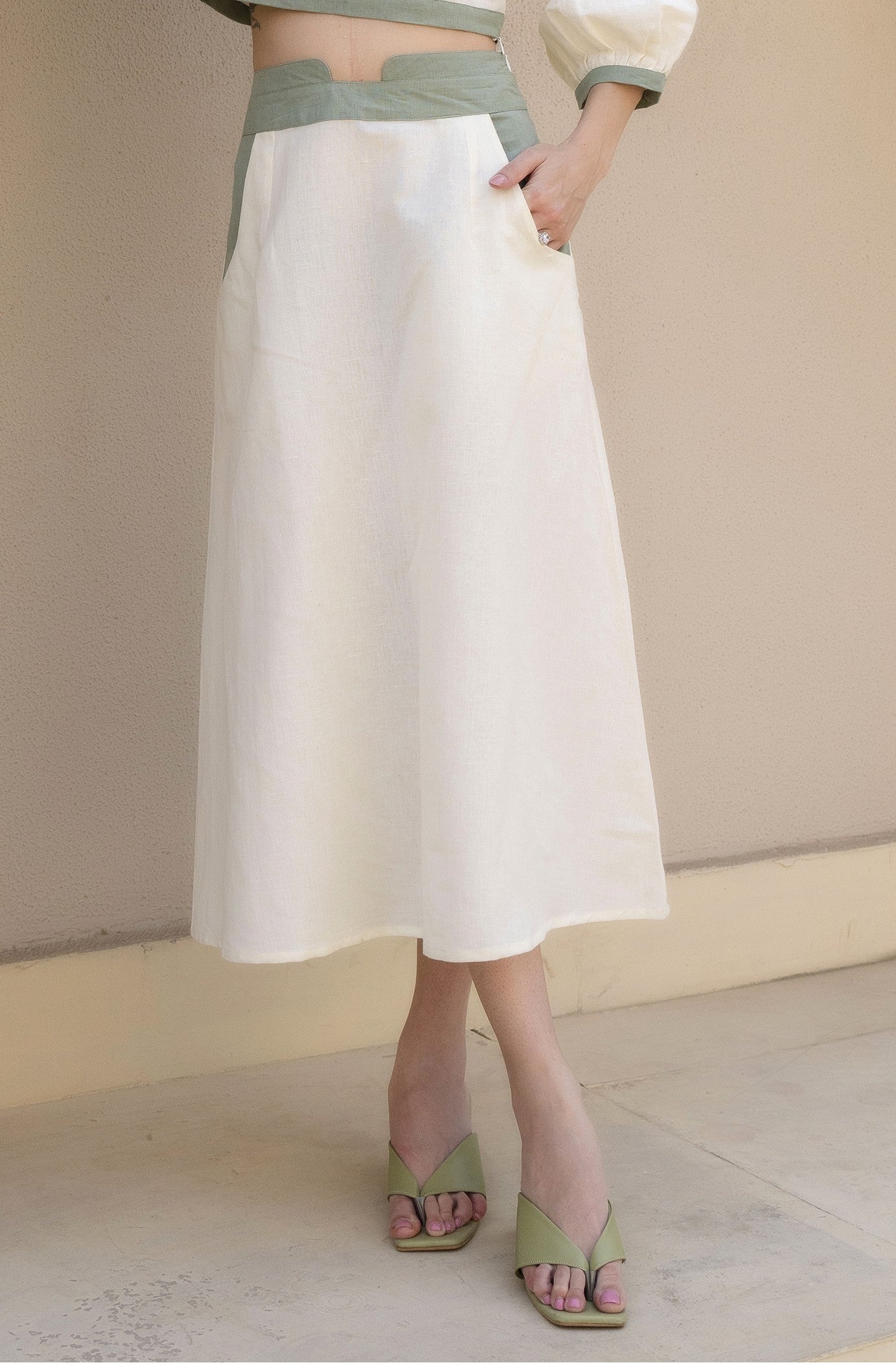 Linen Tulip Dress (Skirt) by Golden Lotus