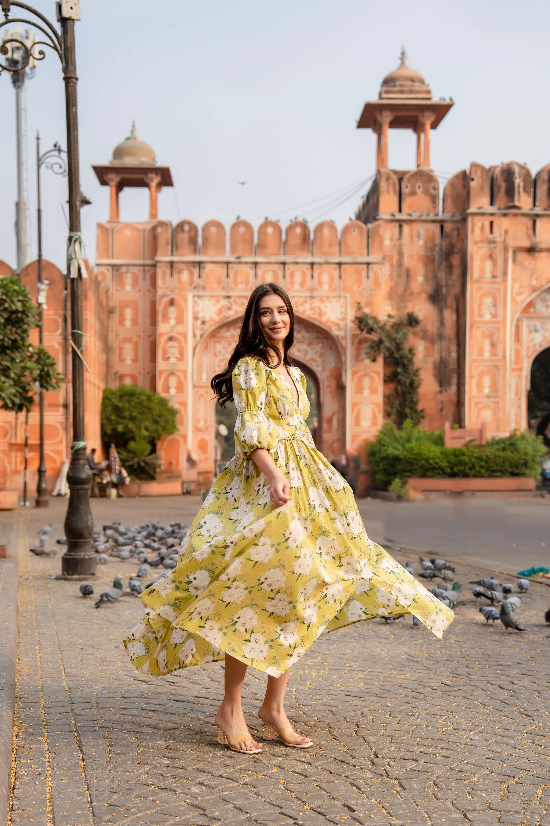 Lemon Blossom Yellow Floral Maxi Dress Buy Online
