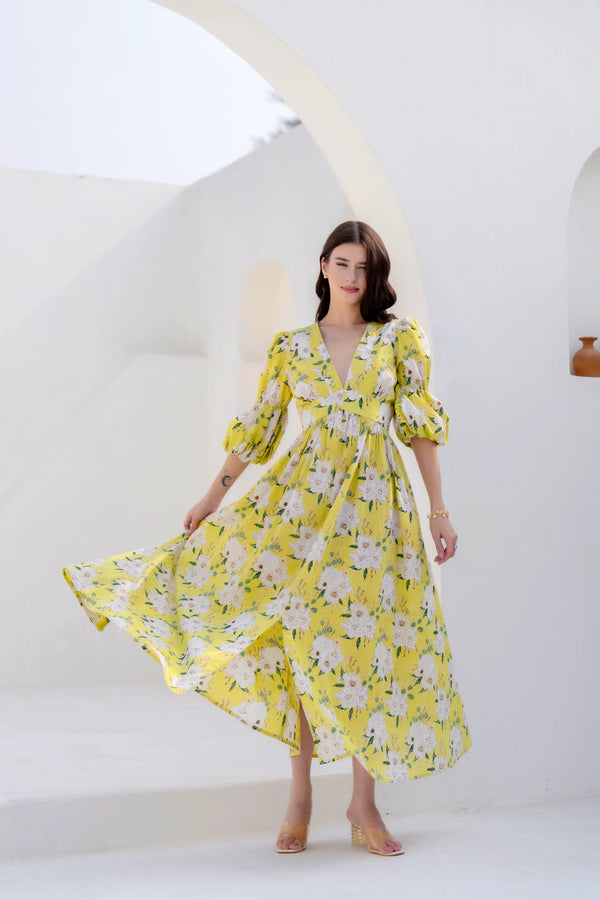 Lemon Blossom Dress by Golden Lotus